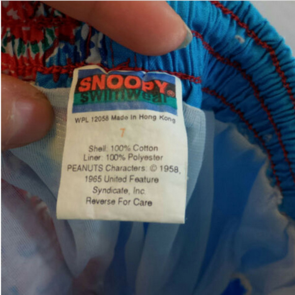 Vintage Snoopy Boys Swim Trunks - Size 7 - Picture 2 of 8